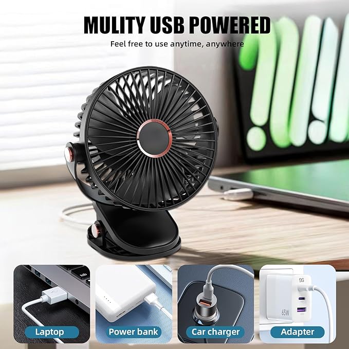 Mini Ventilador Compacto: Ideal para Hogar, Oficina o Viaje